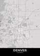 © Ricardo Costa - Poster Denver - Colorado map. Road map. Illustration of Denver - Colorado streets. Transportation network. Printable poster format.