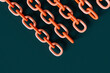 © Giada Canu/Stocksy - top-down view of Pink chains. 3d render.