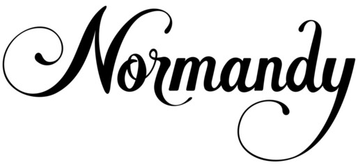 Normandy - custom calligraphy text