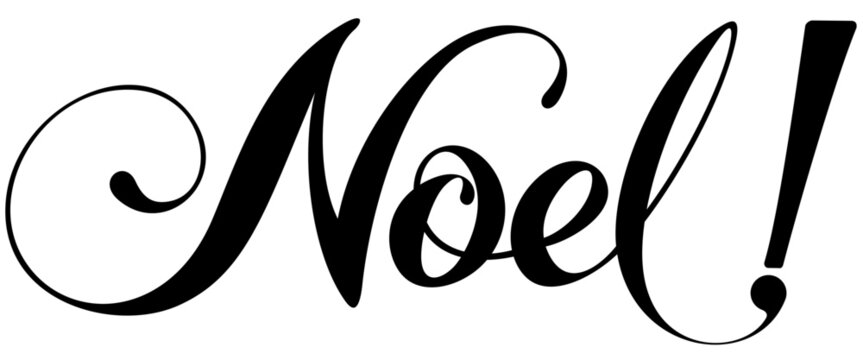 Noel! - custom calligraphy text
