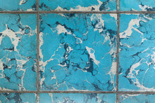 Blue Tile With White Spots
