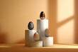 © Marcos Osorio/Stocksy - Easter eggs on a pedestal