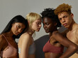 © ohlamour studio/Stocksy - Different skin tones group portraits  body positivity - natural hair