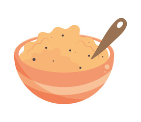 Sticker - oatmeal in a bowl