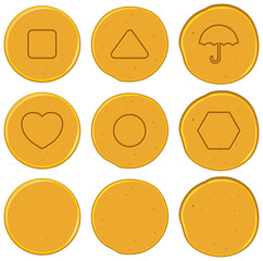Wall Mural - scratching dalgona cookie concept