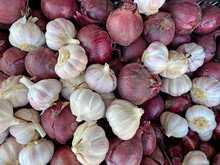 Red Onions And Garlic