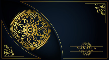 Luxury mandala background with golden arabesque pattern Arabic Islamic east style. Ramadan Style Decorative mandala. Mandala for print, poster, cover, brochure, flyer, gold, elegant