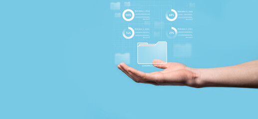 business developer hand using board framework on virtual modern computer showing innovation agile so