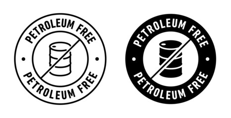 Wall Mural - Petroleum free vector badge icon