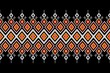 Geometric ethnic oriental seamless pattern traditional Design for background,carpet,wallpaper.clothing,wrapping,Batik fabric,Aztec,Vector illustration.embroidery style - Sadu, sadou, sadow or sado