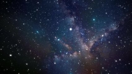 Wall Mural - infinity of galaxies and stars throughout the universe. seamless looped repetitive animation flight 