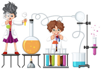 Canvas Print - Scientist doing science experiment in the lab