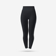 Black women's leggings mockup, 3D rendering, isolated on background, front view.