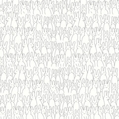 Wall Mural - abstract rabbits drawn pattern background

