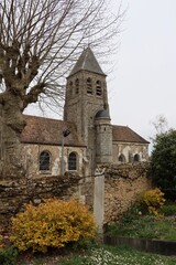 Canvas Print - church of st Clair in Gometz, France 