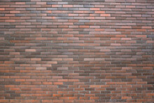 Red Brick Wall Background , Wide Angle View