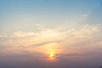 Wall Mural - sunset sky for background or sunrise sky and cloud at morning.