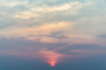 Wall Mural - sunset sky for background or sunrise sky and cloud at morning.