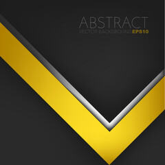 Poster - yellow and black background with ribbon