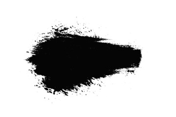 Poster - black stroke of paint isolated on white background