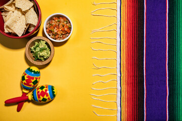 Cinco De Mayo Background With Maracas