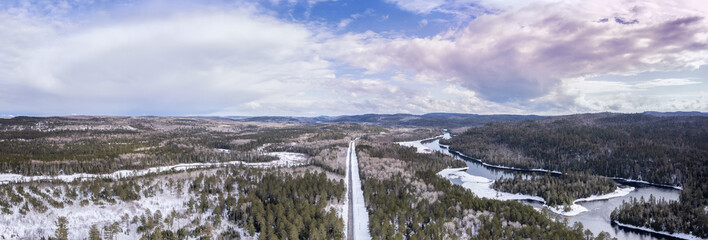 Wall Mural - Aerial Spring Landscape - Northern Ontario Canada