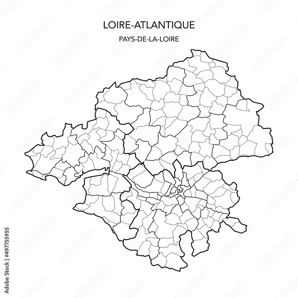 Vector Map of the Geopolitical Subdivisions of the French Department of ...