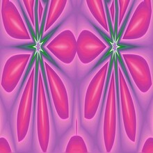 Geometric Bougainvillea Flowers In Bright Pink Kaleidoscope Abstract Concept And Beautiful Pattern Mix