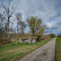 Concrete bunker from World War II, Sekule, Slovakia