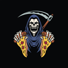 Sticker - grim reaper tattoo vector design