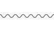 Horizontally repeatable wavy, waving, wave, billowy and zig-zag line, stripe