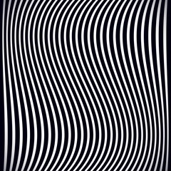 Leinwandbilder - Distorted, deformed lines and stripes vector element