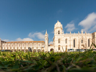 Wall Mural - The Jeronimos Monastery or Hieronymites Monastery facade and courtyard parish of Belém, in the Lisbon municipality, Portugal