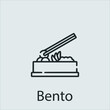 bento icon vector icon.Editable stroke.linear style sign for use web design and mobile apps,logo.Symbol illustration.Pixel vector graphics - Vector