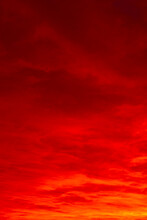 Sunset Or Sunrise Background Photo. Red Clouds At Sunrise Or Sunset.