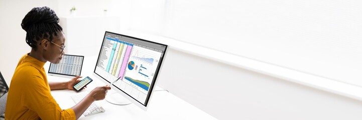 Poster - African American Business Data Analyst Woman
