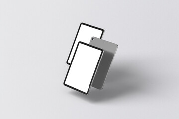 Fototapete - Tablet isometric perspective view. Template for infographics or presentation UI design interface. Blank template