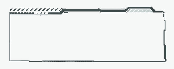 Poster - Futuristic Vector HUD Interface Screen Design. Digital callouts titles. HUD UI GUI futuristic user interface screen elements set. High tech screen for video game. Sci-fi concept design