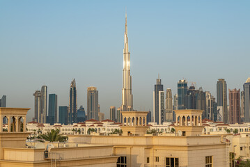 Wall Mural - Burj Khalifa cityscape on sundown