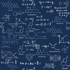 hand drawn physics formula science knowledge education chemistry and physics formula mathematics and