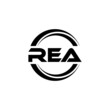 REA letter logo design with white background in illustrator, vector logo modern alphabet font overlap style. calligraphy designs for logo, Poster, Invitation, etc.