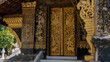 Lao temple door