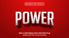 Editable Text Effect Power 3d Style