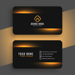 corporate black and golden elegant business card template