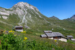 Chalets de Clapeyto , Paysage du Massif du Queyras en été , Hautes-Alpes , France