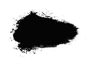 Poster - black stroke of paint isolated on white background
