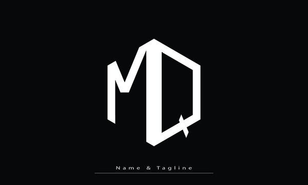 Alphabet letters Initials Monogram logo MQ , QM