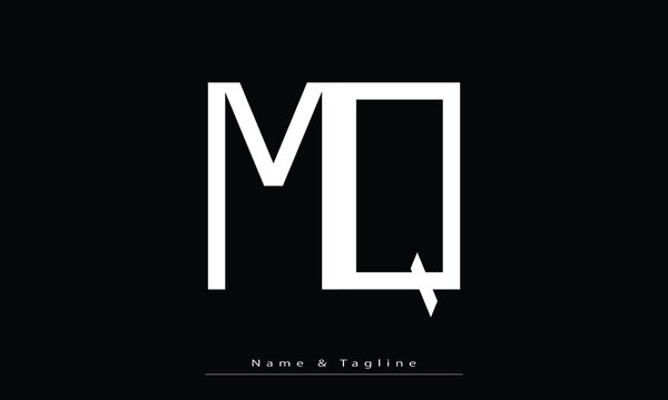 Alphabet letters Initials Monogram logo MQ , QM