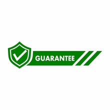 Guarantee Stamp Vector Isolated On Green Background