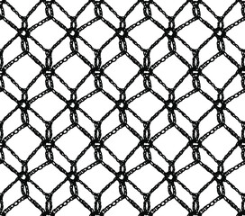 Seamless Vector Knitted Net Pattern